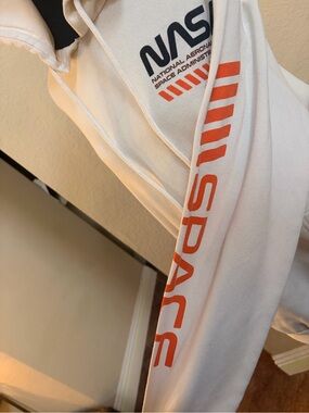 NASA Cream Graphic Hooded Sweatshirt